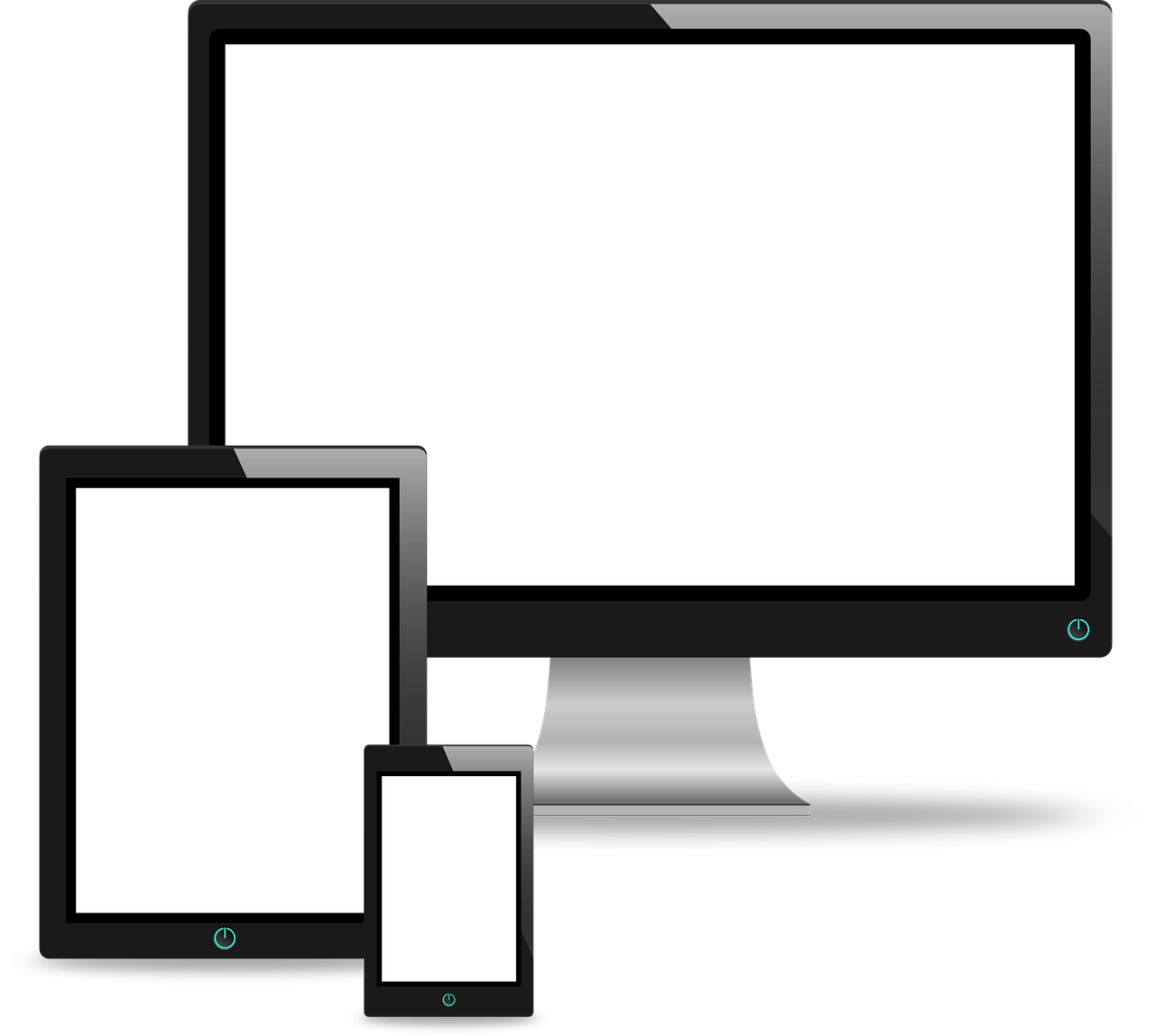 Ein Bild von verschiedenen Endgeräten für Webdesign.